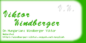 viktor windberger business card